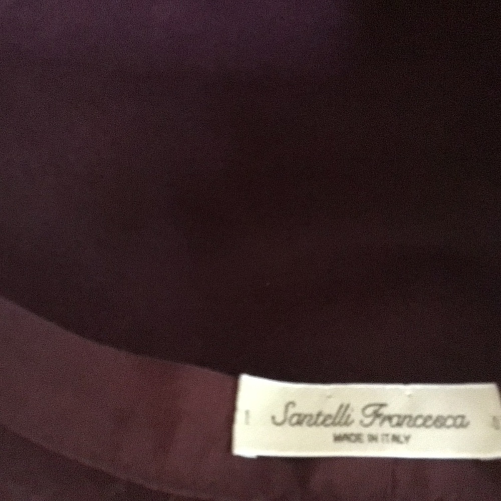 Italian Burgundy wool newsboy cap. EUC. - Picture 3 of 4